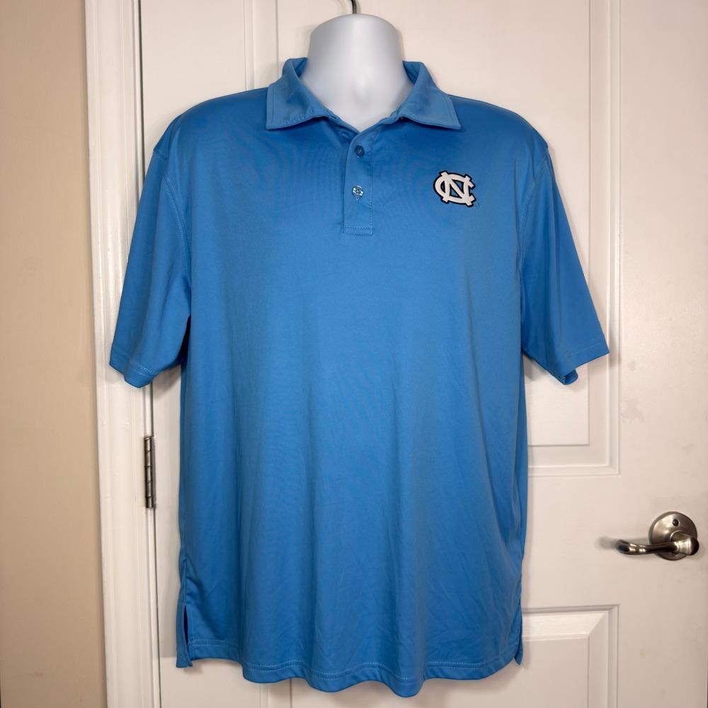 Colosseum UNC Tar Heels North Carolina Blue Performance Polo Shirt Large